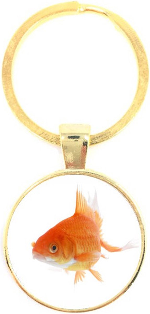 Sleutelhanger Glas - Goudvis