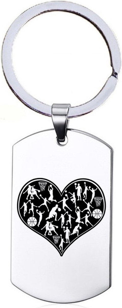 Sleutelhanger RVS - Basketbal