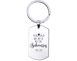 Sleutelhanger RVS - Waf Bof Ik Met Een Schoonzus Als Jij