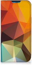 Smartphone Hoesje iPhone 14 Pro Leuk Book Case Polygon Color