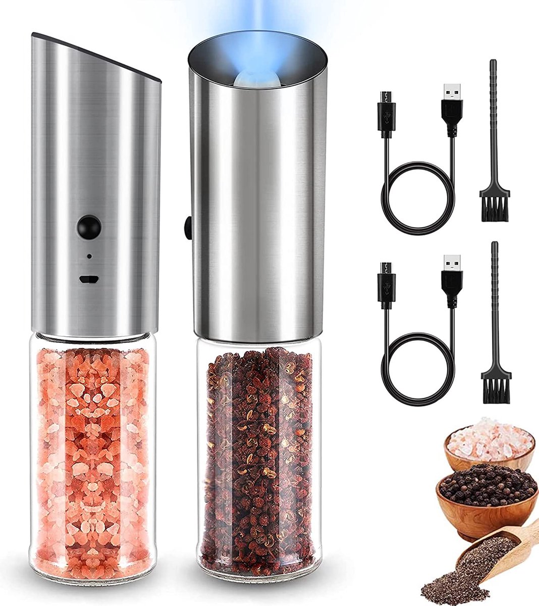 Pepermolen - Luxe Peper en Zoutmolen Set - Premium Kwaliteit - Stevig Materiaal - Luxe kwaliteit - Hervulbaar - Pepermolen - Zoutmolen - Barbecue -BBQ - BBQ accessoires