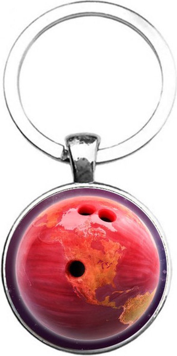 Sleutelhanger Glas - Bowlingbal