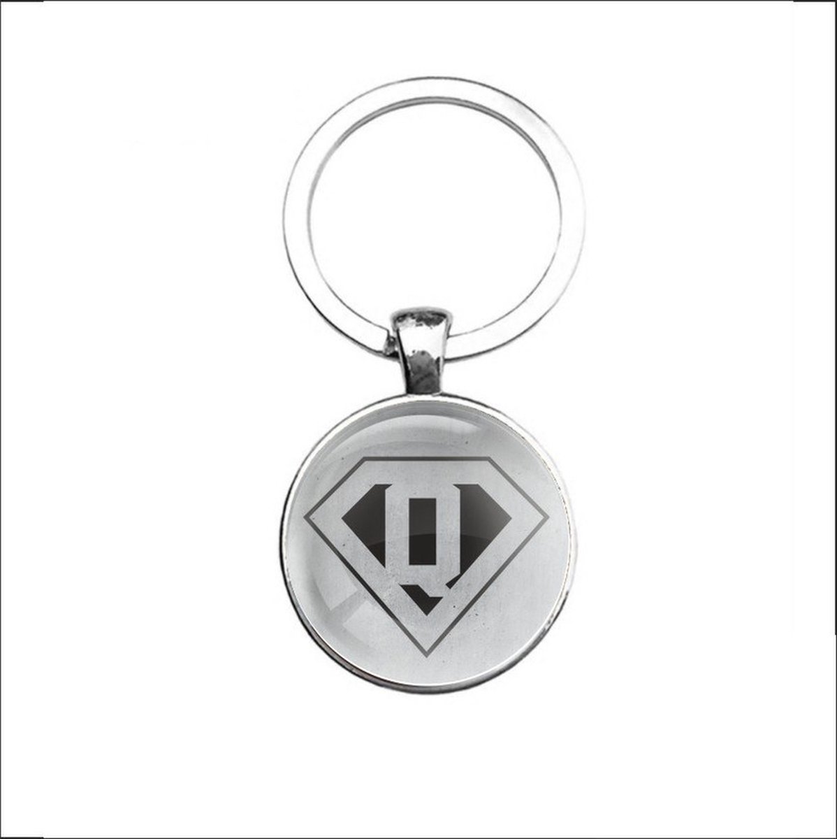 Sleutelhanger Glas - Q