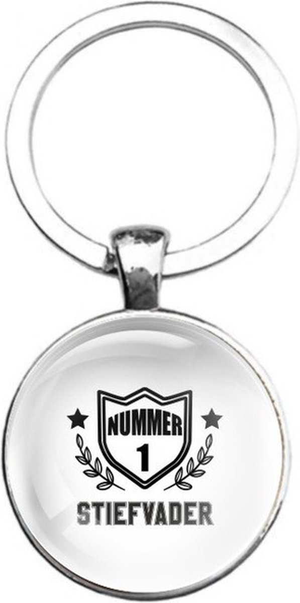 Sleutelhanger Glas - Nummer 1 Stiefvader
