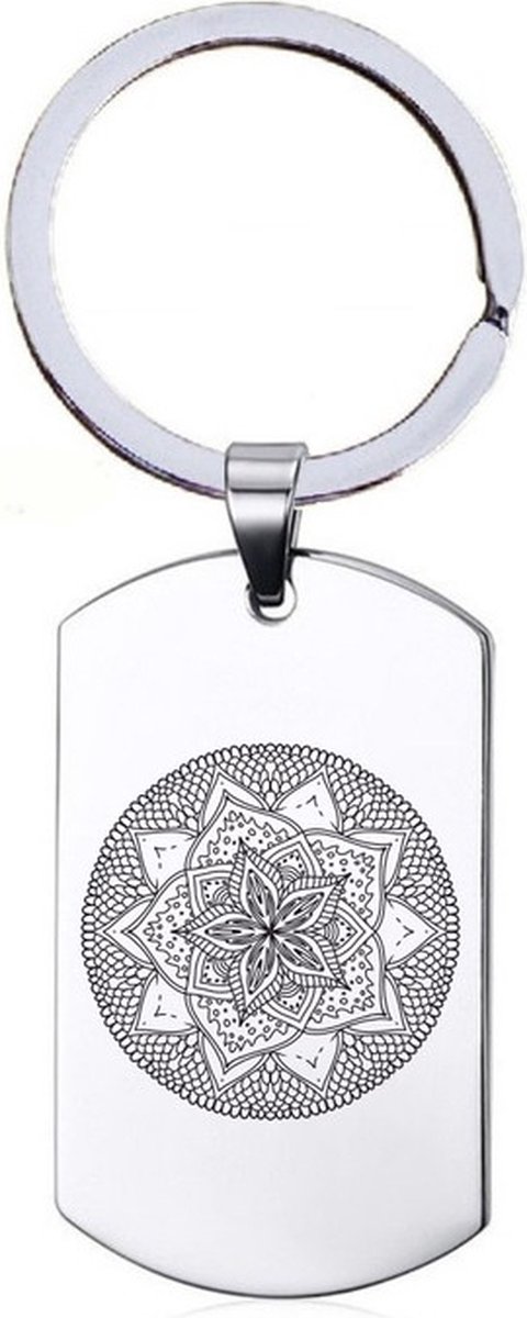 Sleutelhanger RVS - Mandala