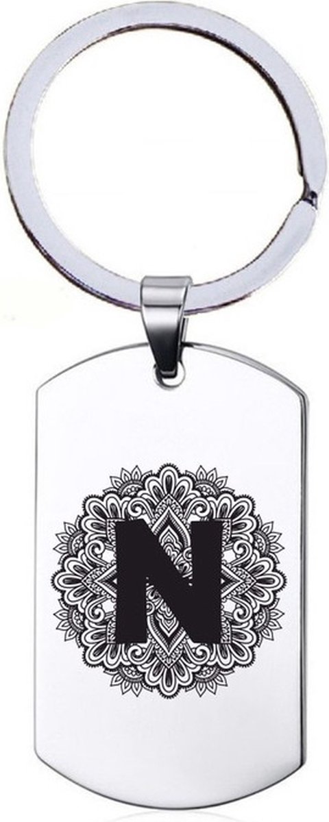 Sleutelhanger RVS - N Mandala