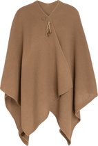 Knit Factory Jazz Knitted Wrap Cardigan - Poncho pour femme - Nude - Taille unique - Y compris épingle décorative