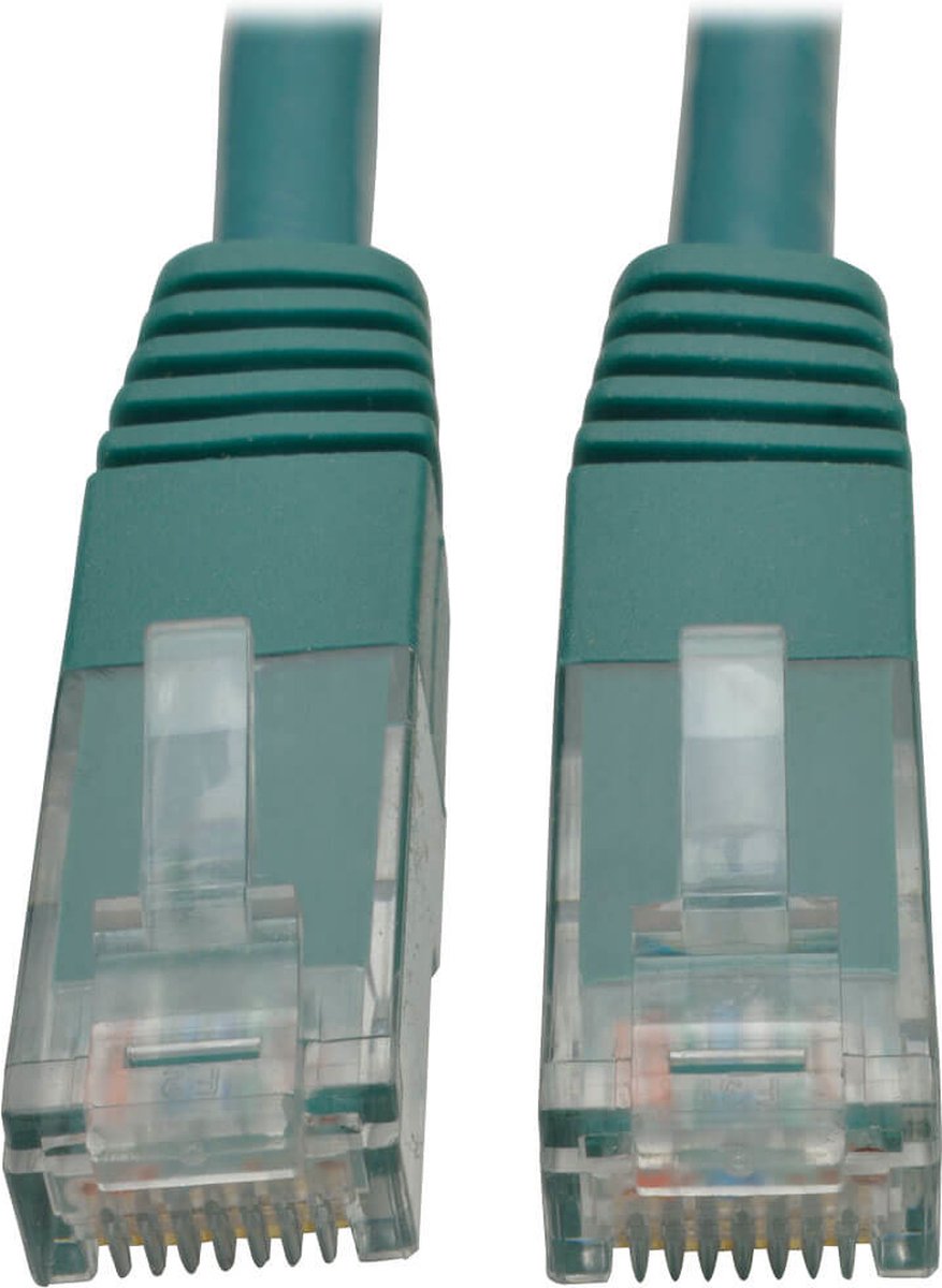 Tripp-Lite N200-025-GN Premium Cat5/5e/6 Gigabit Molded Patch Cable, 24 AWG, 550 MHz/1 Gbps (RJ45 M/M), Green, 25 ft. TrippLite