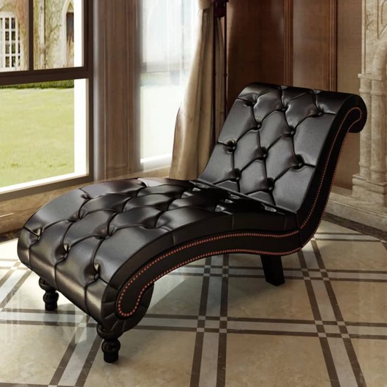 Prolenta Premium – Chaise longue kunstleer bruin – Huis en Tuin