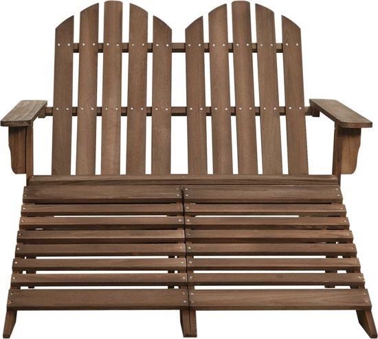 vidaXL Tuinstoel 2-zits Adirondack massief vurenhout vidaXL Tuinstoel 2-zits Adirondack massief vurenhout