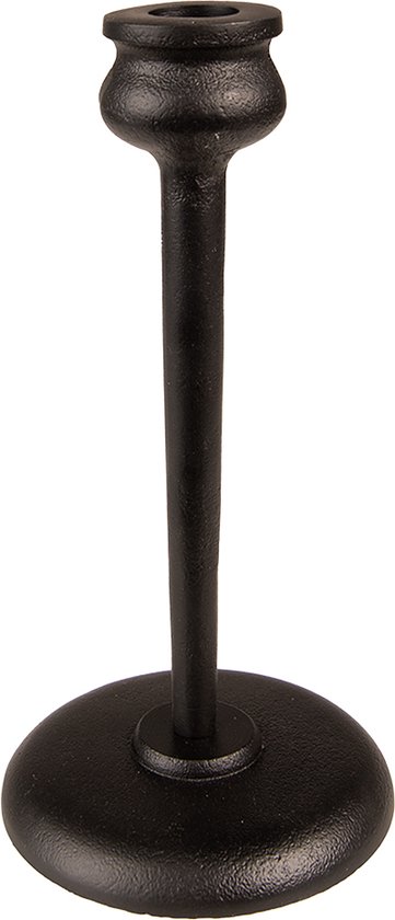 Clayre & Eef Kandelaar 27 cm Zwart Aluminium Kaarsenstandaard