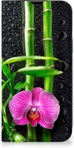 Hoesje Geschikt voor iPhone 14 Wallet Bookcase Orchidee