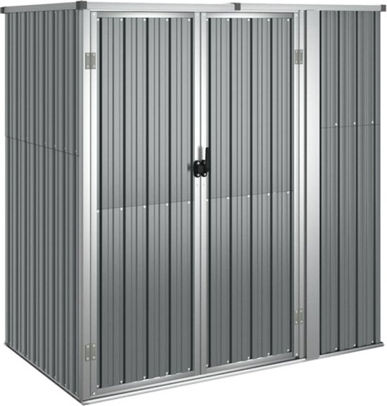 vidaXL - Tuinschuur - 161x89x161 - cm - gegalvaniseerd - staal - grijs