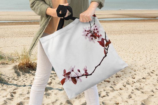 Sac bandoulière - Sac de plage - Shopper Fleurs - Blossom - Cerisier - 40x40 cm - Sac en coton