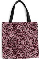 Sac Bandoulière - Sac De Plage - Shopper Panthère - Rose - Imprimé Animal - Motifs - 45x45 cm - Sac Coton