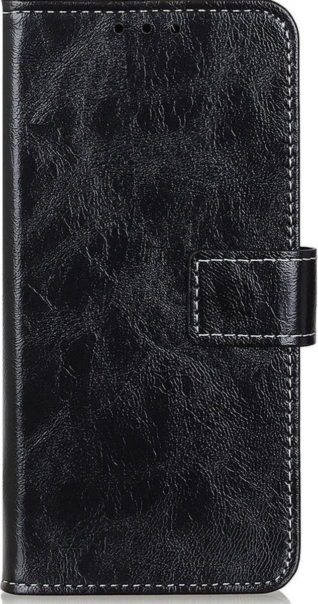 Mobigear Telefoonhoesje geschikt voor POCO F4 GT Hoesje | Mobigear Basic Bookcase Portemonnee | Pasjeshouder voor 3 Pasjes | Telefoonhoesje voor Pinpas / OV Kaart / Rijbewijs - Zwart