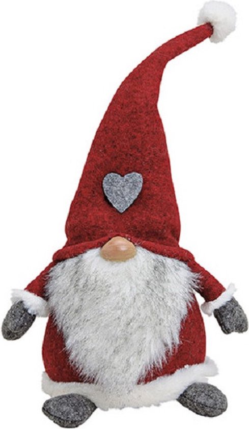 Feestelijke Kabouter Versiering Gnome Kerstdecoratie 18x36 Cm Kabouter Cristi Bruin H50 Cm - Kerstdecoratie Voor De Woning Arti Casa Kerst Kabouter Gnoom Tafel Plank Decoratie