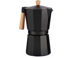 Kinvara Moka Koffiezetter - 650 ml - zwart - aluminium - Italiaanse koffie