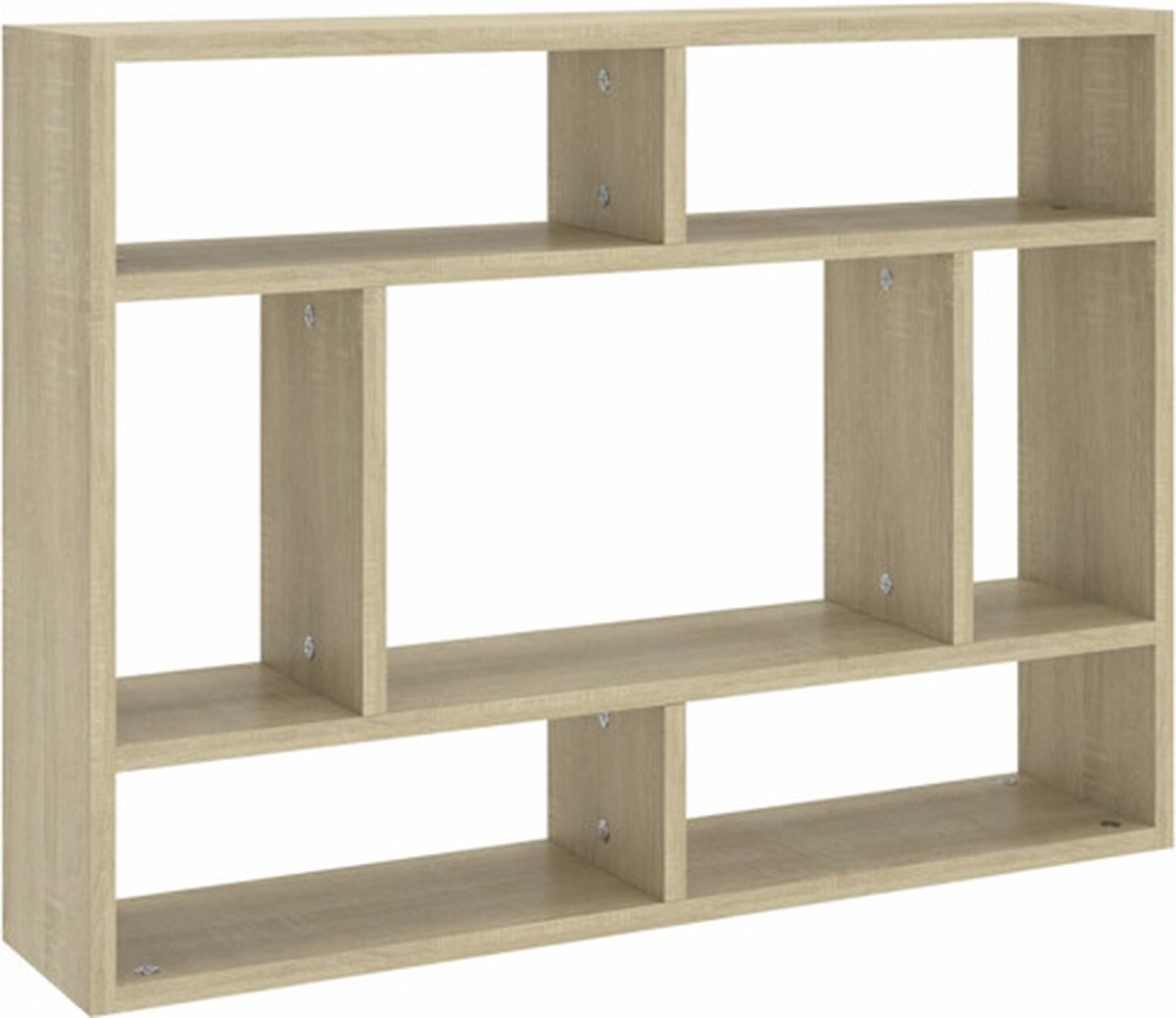 vidaXL Wandschap - 75x16x55 - cm - bewerkt - hout - sonoma - eikenkleurig sonoma eiken