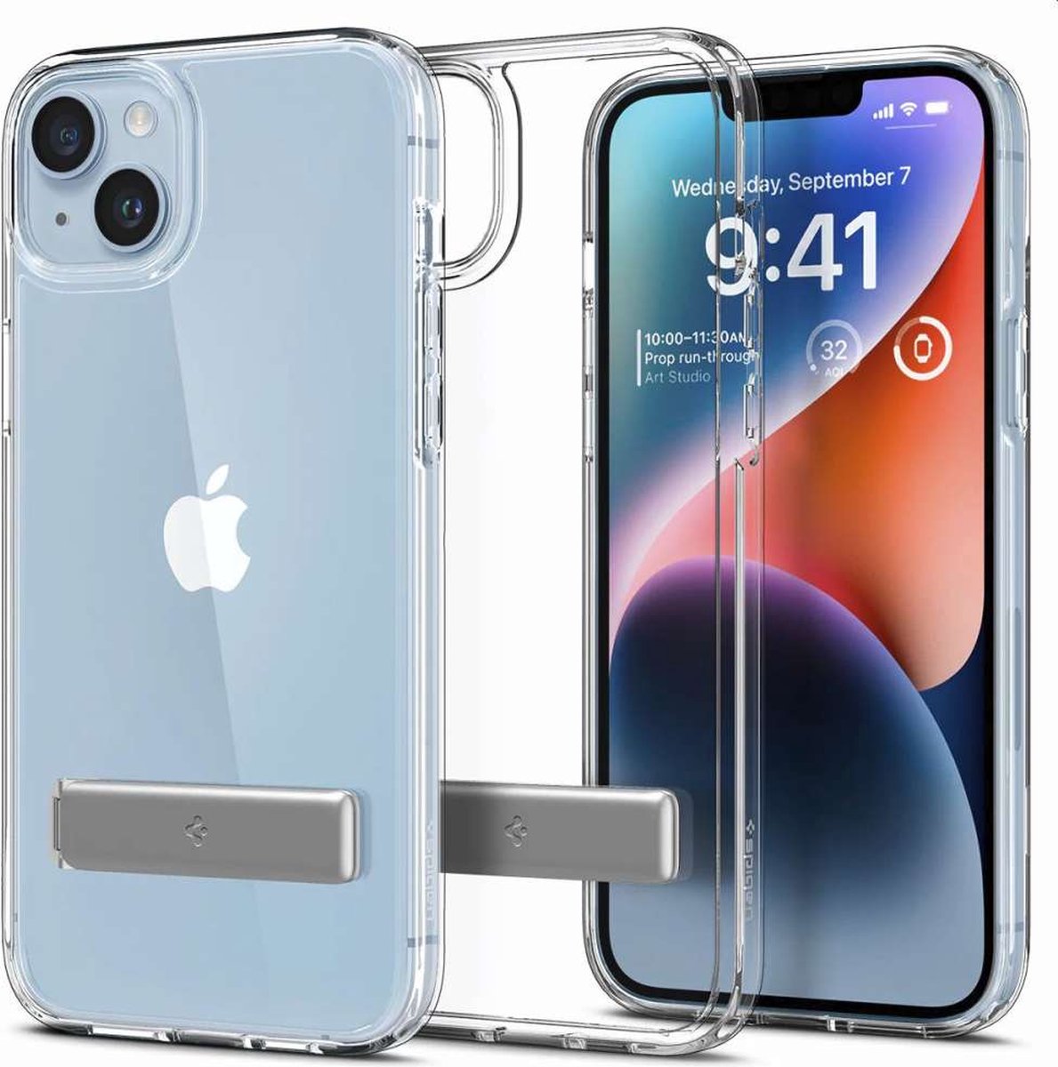 Geschikt voor Spigen Ultra Hybrid S Apple iPhone 14 Hoesje - Transparant