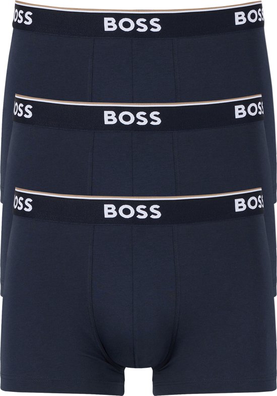 HUGO BOSS Power trunks (3-pack) - heren boxers kort - navy - Maat: XL