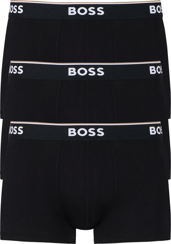 HUGO BOSS Power trunks (pack de 3) - caleçons pour homme - noir - Taille : M