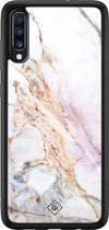 Casimoda® hoesje - Geschikt voor Samsung Galaxy A50 - Parelmoer Marmer - Luxe Hard Case Zwart - Backcover telefoonhoesje - Multi