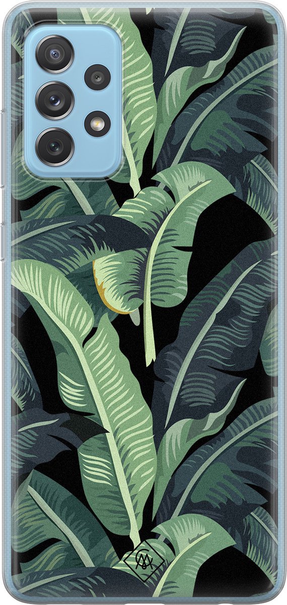 Casimoda® hoesje - Geschikt voor Samsung A52 (5G) - Palmbladeren Bali - Backcover - Siliconen/TPU - Groen