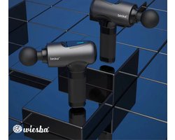 Beoka ® V2 Massage Gun PRO - Professioneel Massage Pistool - Sport en Relax Massage Apparaat - Zwart Massagepistool - Inclusief Koffer - Wiesba