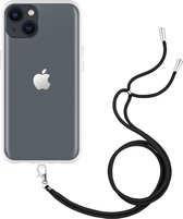 Cazy Soft TPU Telefoonhoesje met Koord - Geschikt voor iPhone 13 - Transparant