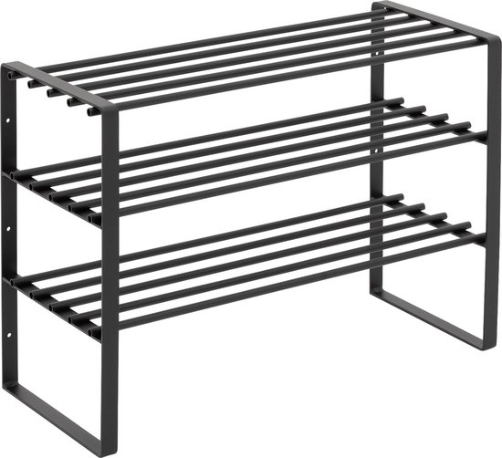 Spinder Design schoenenrek Rex SR 2 - Zwart - 12 paar schoenen - Staal