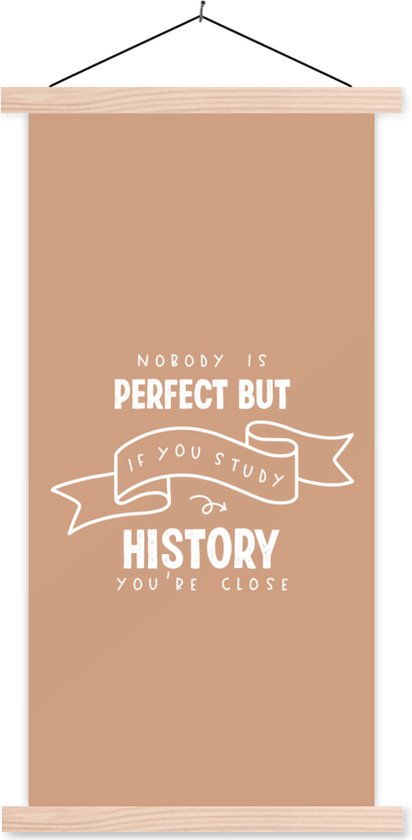Porte-affiche avec affiche - Affiche scolaire - Histoire - Étudiants - Histoire - Proverbes - 40x80 cm - Lattes vierges
