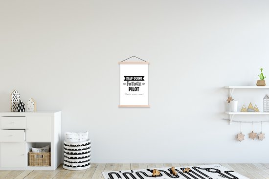 Porte-affiche avec affiche - Affiche scolaire - Pilote - Student - Citations - Éducation - 40x60 cm - lattes vierges