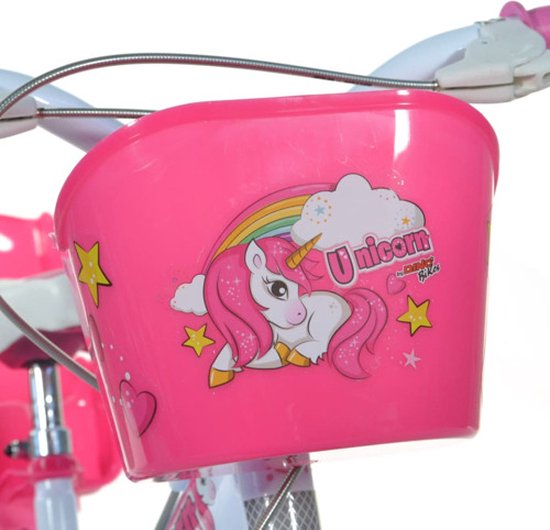 Dino Bikes Unicorn Kinderfiets 16 inch – Met Zijwieltjes – Meisjesfiets 4-6 Jaar — afbeelding 4