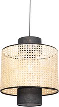 QAZQA kata - Oosterse Hanglamp - 1 lichts - Ø 35 cm - Naturel - Woonkamer | Slaapkamer | Keuken