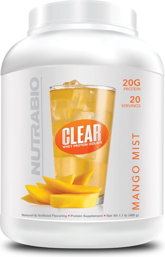 NutraBio Clear Whey Protein Isolate Mango Mist 500 gr