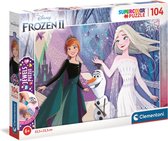 Clementoni - Puzzel 104 Stukjes Jewels Frozen 2, Kinderpuzzels, 6-8 jaar, 20182