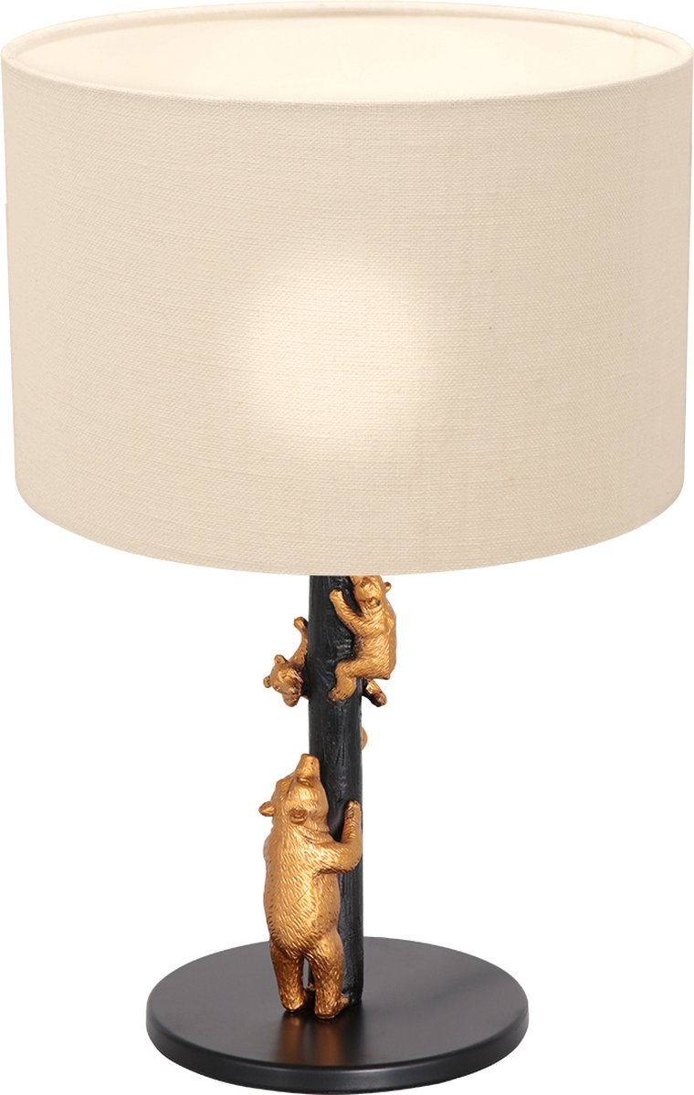 Anne Light and home tafellamp Animaux - zwart - metaal - 20 cm - E27 fitting - 8232ZW