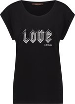 Supertrash - T-Shirt - T Shirt Dames - Love - Zwart - Maat L