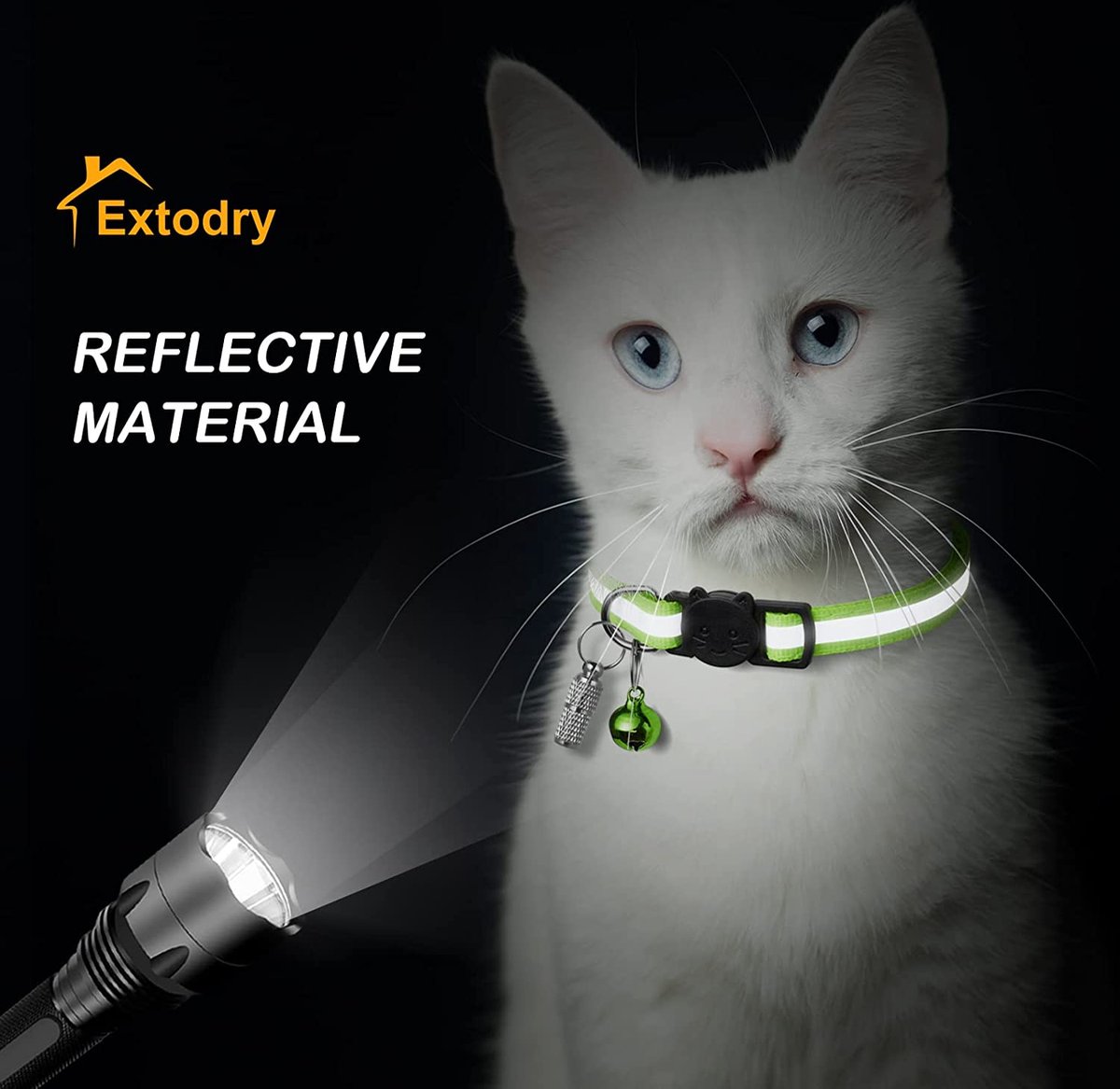 MONTKIARA 12-pack reflecterende kattenhalsbanden, verstelbare kattenhalsbanden, met klokken en veiligheidssnelsluitgesp, verstelbaar 19-32cm, geschikt voor de meeste huiskatten, met 2-pack anti-verloren tags (12 kleur)