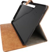 Étui pour tablette - Étui de livre Premium de gamme - Convient pour Samsung Tab S8 Plus - Tab S7 Plus - Marron