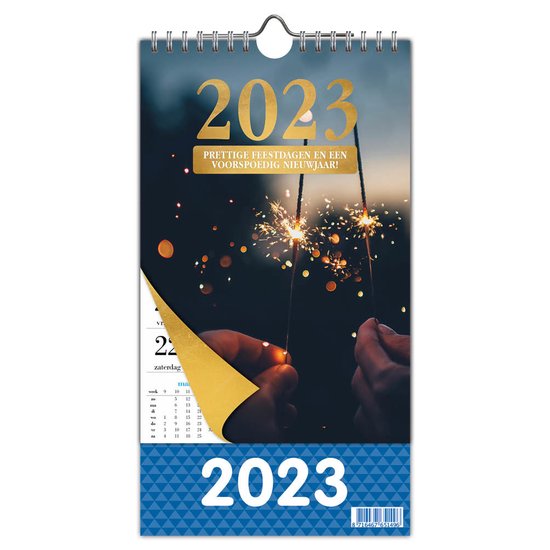 Omslag weekkalender spiraal 2023 25x13,5 cm bol