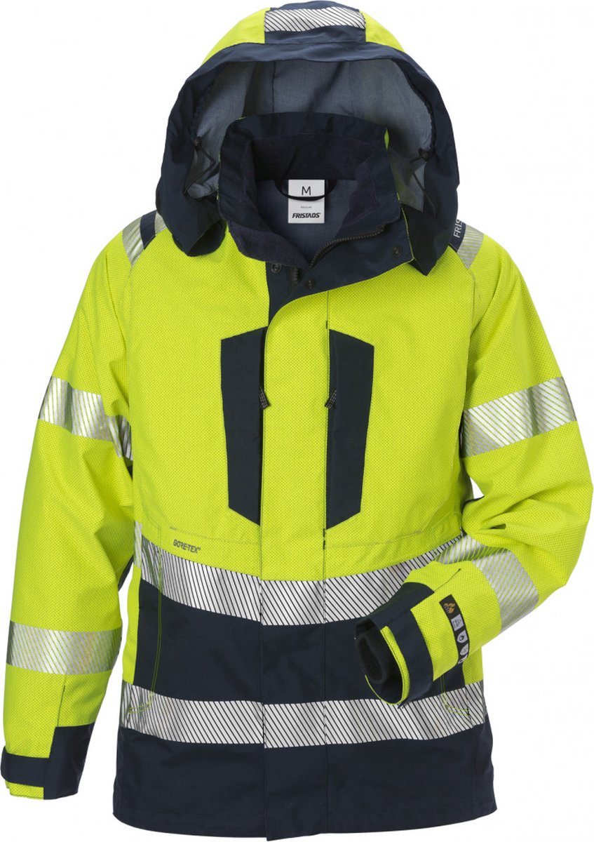 Fristads Flamestat Hi Vis Gore-Tex Pyrad® Shelljack Dames Klasse 3 4195 Gxe Hi-Vis Marineblauw