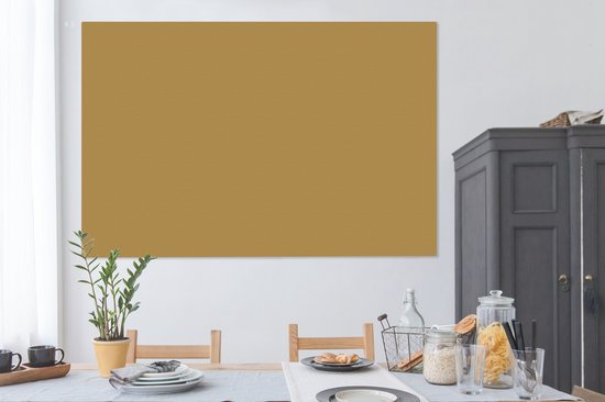 Canvas schilderij 150x100 cm - Wanddecoratie Okergeel - Kleur - Herfst - Geel - Effen - Kleuren - Muurdecoratie woonkamer - Slaapkamer decoratie - Kamer accessoires - Schilderijen op canvas