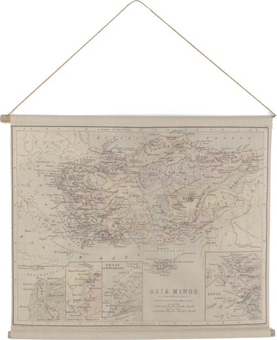Caius Doorweekt Overdreven Oude landkaart Asia Minor op canvas | bol.com