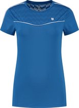 K-Swiss Hypercourt Round Neck Mesh Tee - sportshirts - Blue - Vrouwen