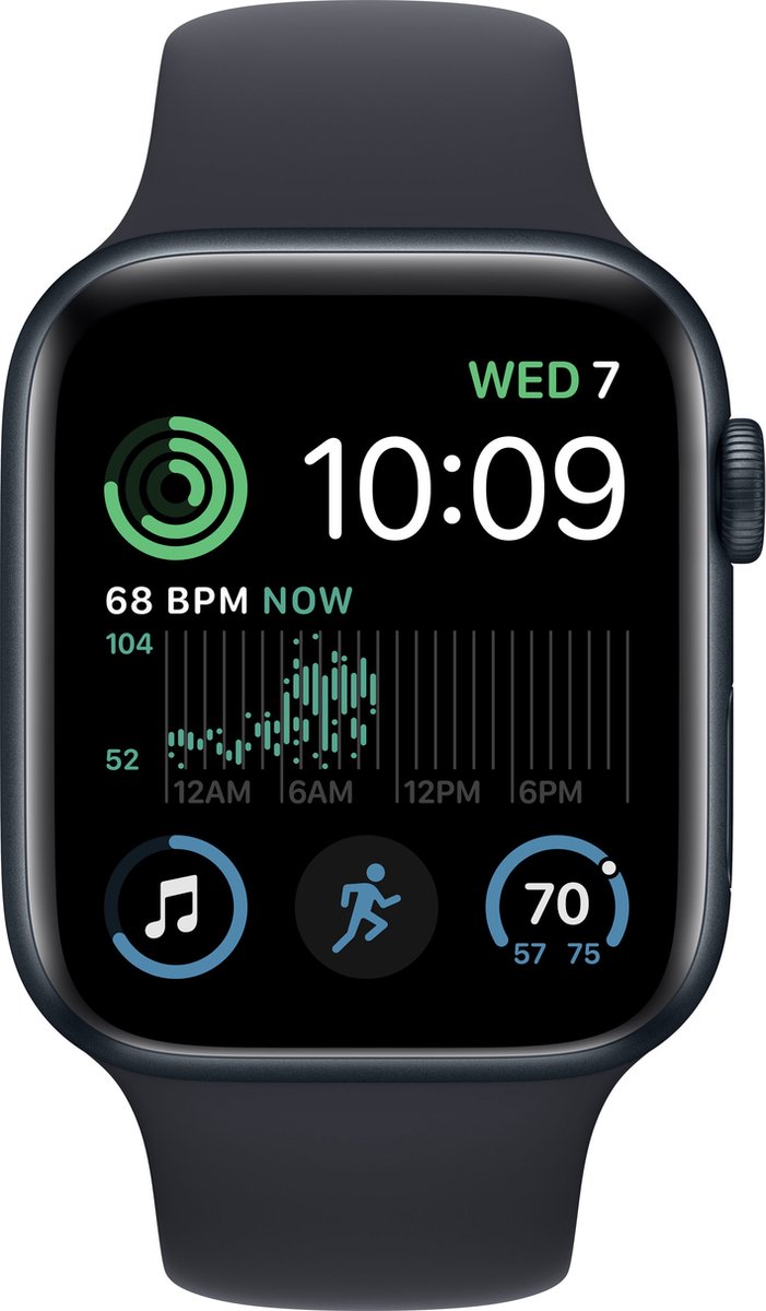 Apple Watch SE 2022 4G - 44 mm - Middernacht Aluminium