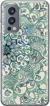 Casimoda® hoesje - Geschikt voor OnePlus Nord 2 - Mandala Blauw - TPU - Backcover - Blauw - Geometrisch patroon