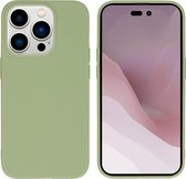 iMoshion Hoesje Geschikt voor iPhone 14 Pro Hoesje Siliconen - iMoshion Color Backcover - groen