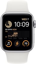 Apple Watch SE 2022 - Smartwatch - 40mm dames en heren- Zilver Aluminium